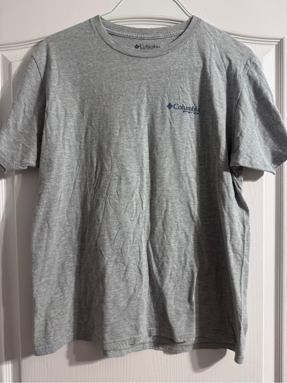 Columbia Gray Short-Sleeve Crewneck Tee with Navy Logo